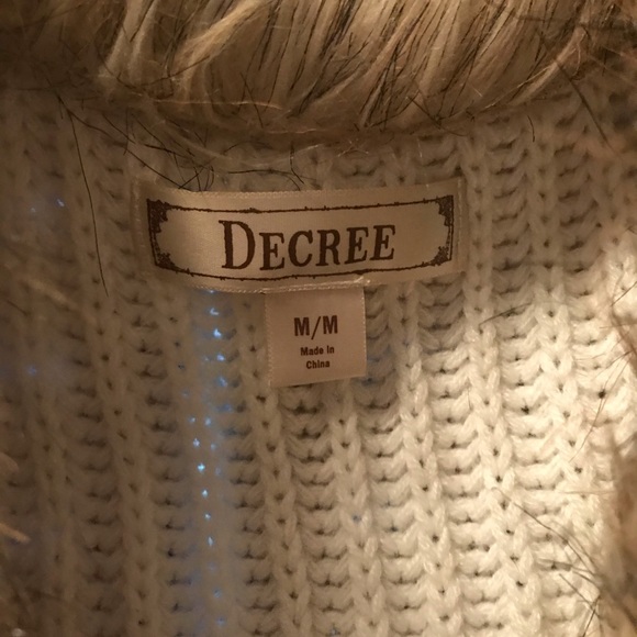 Knit Fur sleeveless Cardigan Vest - Picture 3 of 3